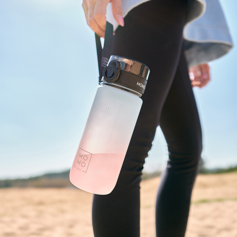 MOMO WAY Wasserflasche blau und rosa | ideal für Reisen | BPA free | Tritan | MOMOWAY