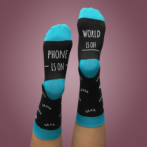 Damen lang Socken SOXO mit Untertiteln Baumwollen Geschenk 