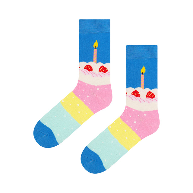 Socken Geburtstagskarte Kuchen 2 Paar