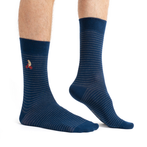 2 Paar lustige Socken mit Wasserschwein auf Fahrradmotiv | Herren-Socken | SOXO