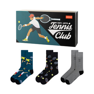 Socken mit Tennis-Motiv 3er-Pack