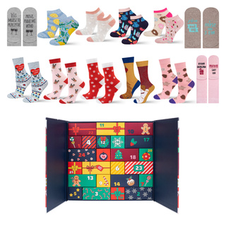 Adventskalender mit Socken 12-Pack