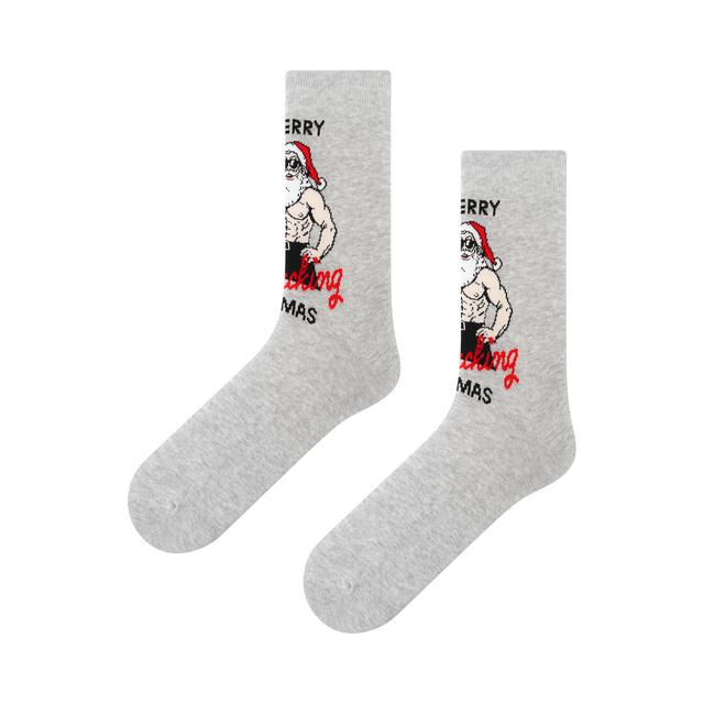 Frecher Weihnachtsmann Socken + Thermobecher Geschenkset