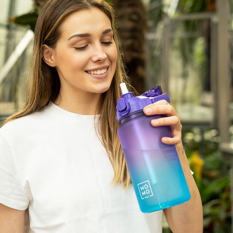 Wasserflasche 1500 ml lila und blau | BPA free 