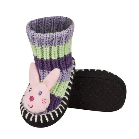 Bunte Babyhauschuhe SOXO mit Hase