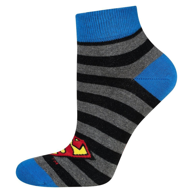 Set mit 2x lustigen lange Herrensocken + 2 Kurz Herrensocken | Superman DC COMICS | SOXO