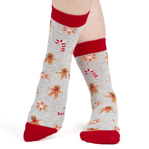 4 Paar von lustigen Socken mit Weihnachtsmotiv in einzigartiger Verpackung | Damensocken | SOXO