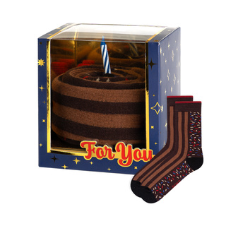 Socken mit Torten-Motiv