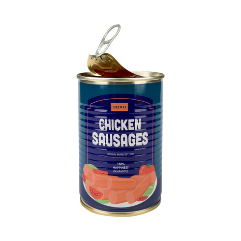 1 Paar von lustigen Socken mit Chicken Sausagesmotiv einzigartiger Verpackung | Herrensocken | SOXO