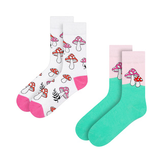 Socken mit Pilz-Motiv 2er-Pack
