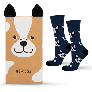 Socken mit Hund-Motiv