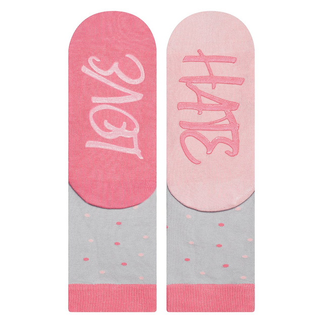 Bunte Damen lange Socken SOXO mit Untertiteln Baumwollen love 