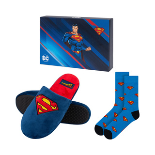 Set Socken + Hausschuhe mit Superman-Motiv