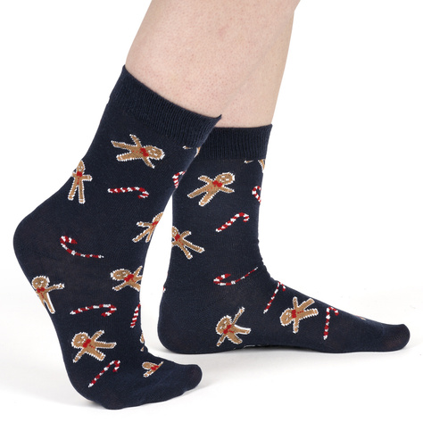 4 Paar von lustigen Socken mit Weihnachtsmotiv in einzigartiger Verpackung | Damensocken | SOXO