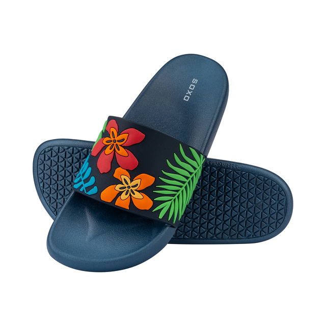 SOXO Strand Latschen unisex | Blätter Muster