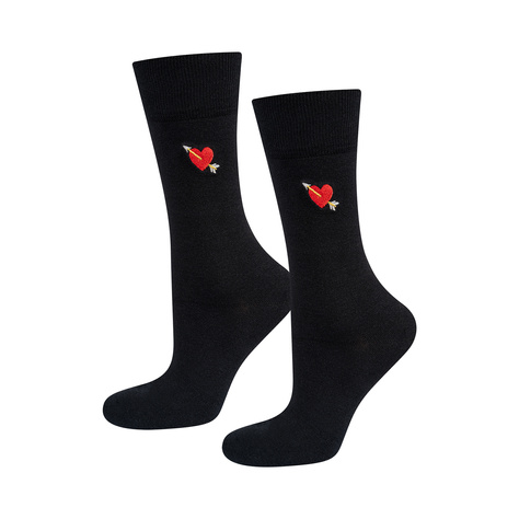 2 Paare von lustigen Socken für Valentinstag im einzigartiger Verpackung | Damen-/Herrensocken | SOXO