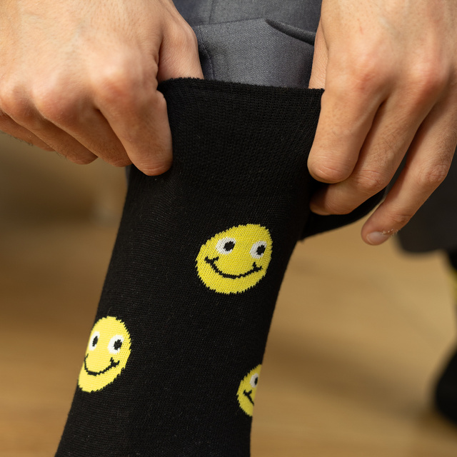 Socken mit Thank You-Motiv