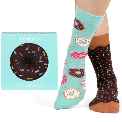 Set mit 2x  Damensocken | Donuts + Eiscreme in einzigartiger Verpackung | SOXO