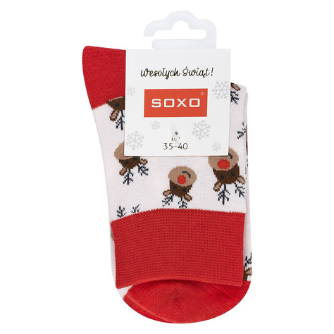 2 Paar von lustigen Socken mit Weihnachtsferienmotiv | Damensocken | SOXO