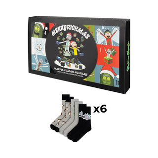 Adventskalender mit Socken Rick and Morty 6er-Pack