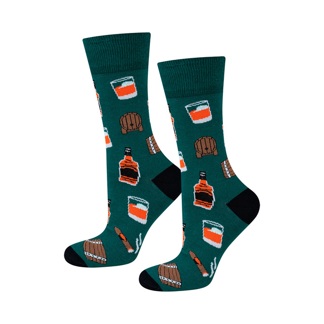 3 Paar von lustigen Socken mit Whiskymotiv in einzigartiger Verpackung | Herrensocken | SOXO