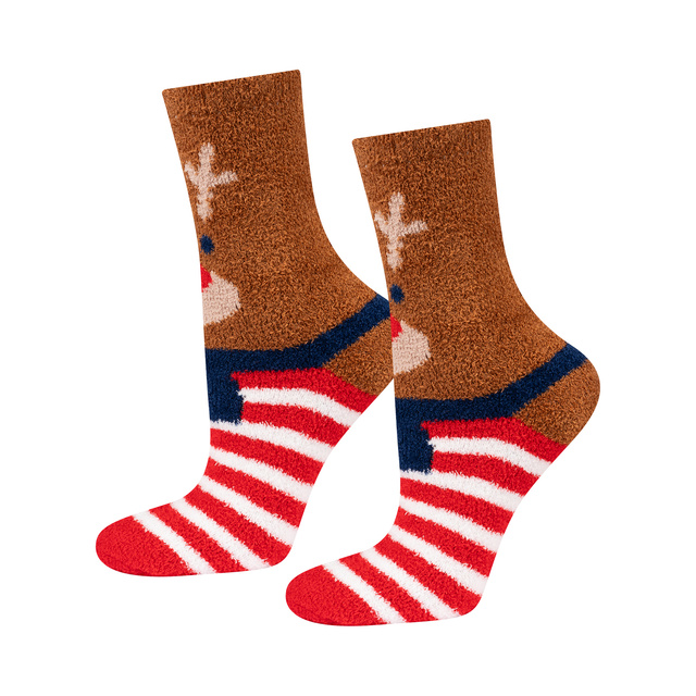 1 Paar von lustige Socken mit Weihnachtsrentier | Damensocken | SOXO