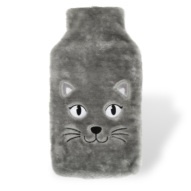 Wärmflasche mit Katzenbezug 3,5 l