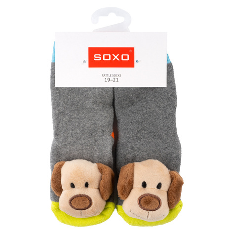 Set mit 2x Bunte Babysocken mit Rassel | SOXO