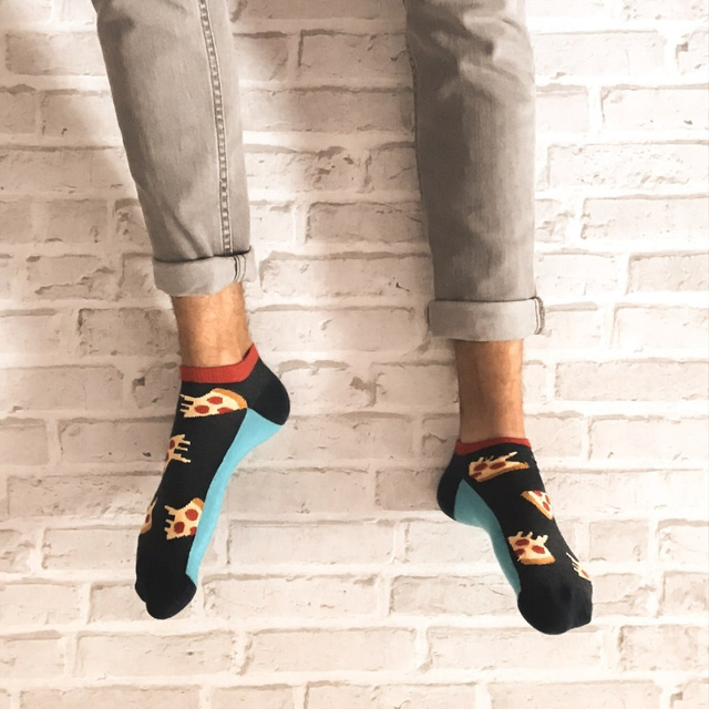 Set mit 3x bunten Kurze Herrensocken Fastfoodmotiv | SOXO