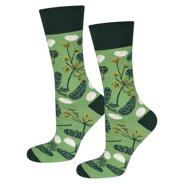 2 Paar Socken mit Hering- & Gurkenmotiv im Glas – Lustige Geschenkidee