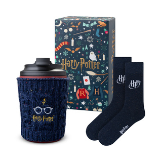 Harry Potter Socken + Thermobecher Geschenkset