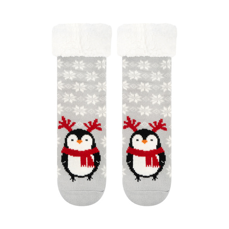 1 Paar von lustige Socken mit Weihnachtspinguin  | Damensocken | SOXO