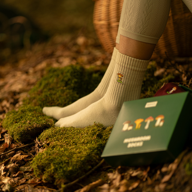 Socken mit Pilz-Motiv 4er-Pack