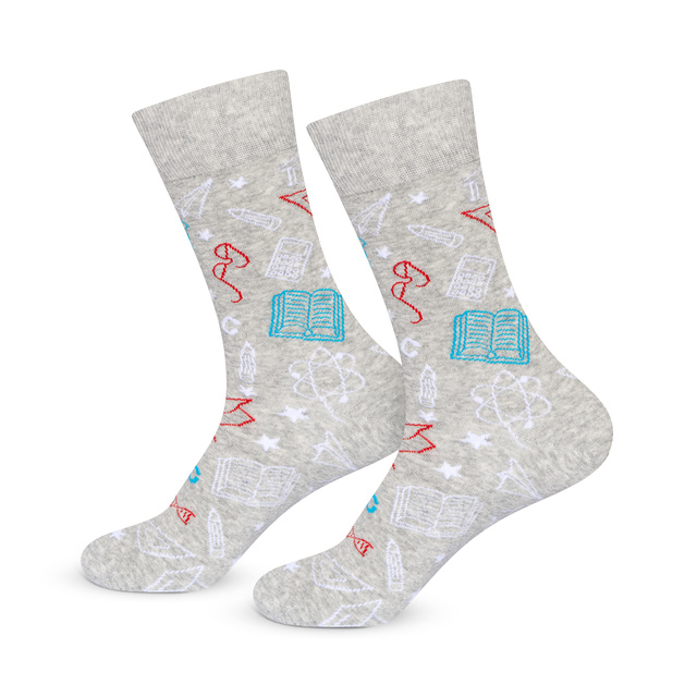 1 Paar von lustigen Socken für Lehrer – in Grußkarte SOXO