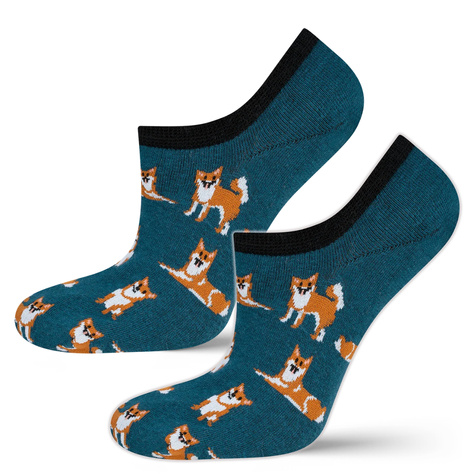 1 Paare von lustigen Kurz Socken mit Hundmotive | Herensocken | SOXO