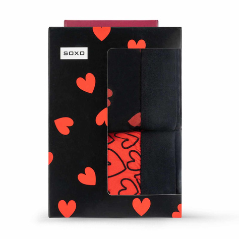 2 Paar von lustigen Boxershorts Geschenk für Valentinstag in einzigartiger Verpackung | SOXO