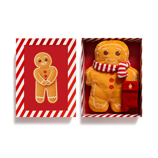 Wärmflasche mit Lebkuchen Bezug 1 L + Socken