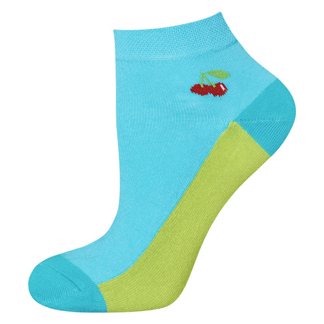 SOXO Set 4 Damen kurze Socken | Kirsche und Mohn Muster