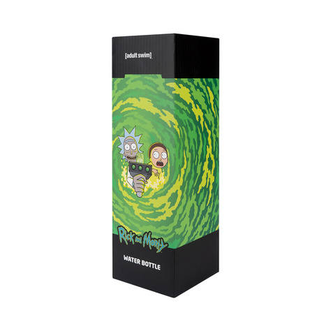 Wasserflasche 1000 ml schwarz | langlebig und praktisch | Rick and Morty