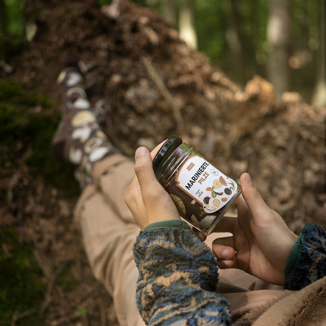 1 Paar von lustigen Socken mit Pilzemotiv im eine Glas | Damen-/Herrensocken | SOXO