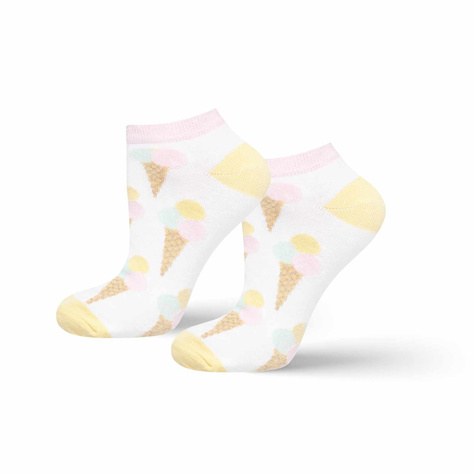 SOXO bunte Damen kurze Socken | Eiscreme Mustern