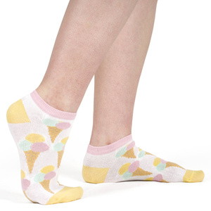 SOXO Set 2 Damen kurze Socken | Wassermelone und Eiscreme Muster