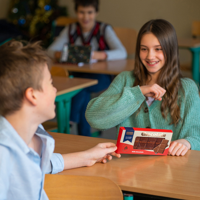 1 Paar von lustigen Socken mit Schokoladenmotiv in einzigartiger Verpackung | Damensocken | SOXO
