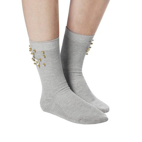 Klassische Damen Socken SOXO mit Perlen Baumwollen Geschenk