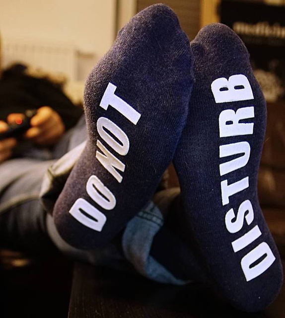 Herrensocken SOXO mit Untertiteln komisch Geschenk