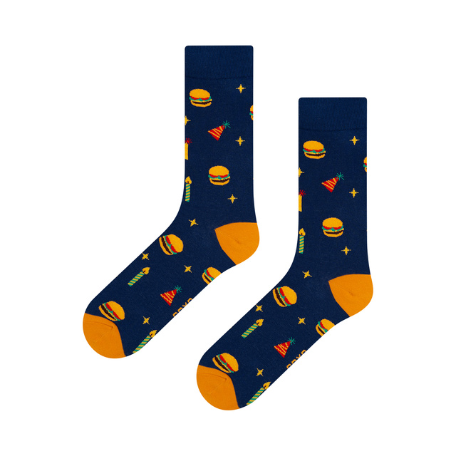 Socken Geburtstagskarte Burger 2 Paar