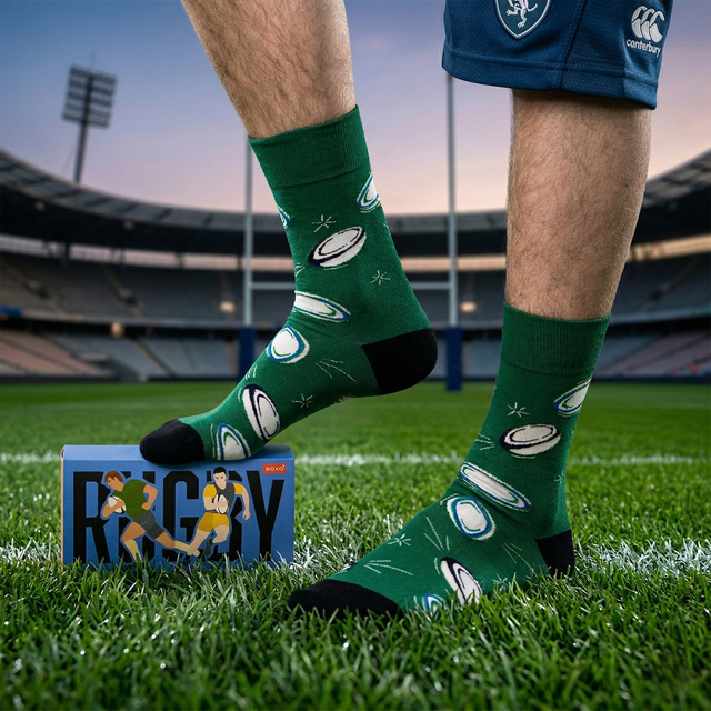 Socken mit Rugby-Motiv 3er-Pack