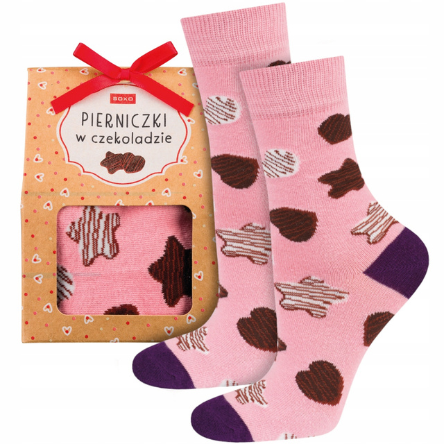 SOXO Damensocken | Lebkuchenplätzchen | Weihnachtsgeschenk | Nikolaustag