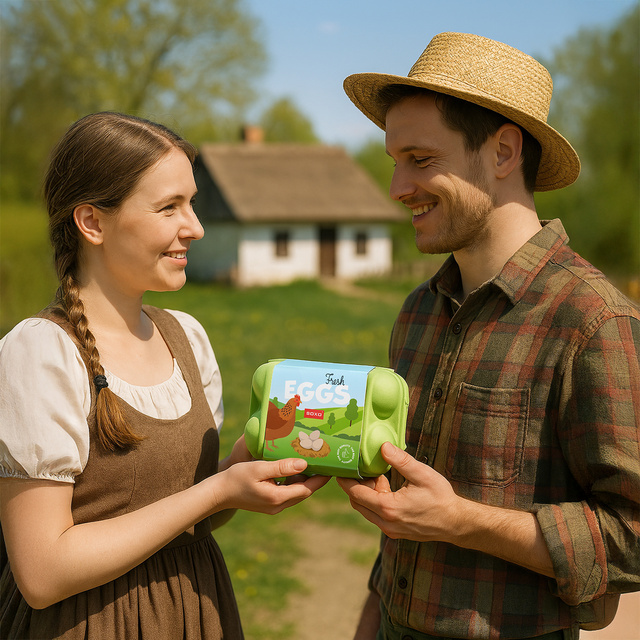 Socken Landeier im Eierkarton 3er-Pack