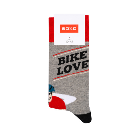 1 Paar von lustigen Socken mit Fahrradmotiv| Herrensocken | SOXO